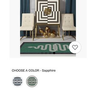 Ruggable “Venom” runner 2.5’x7’ in Sapphire